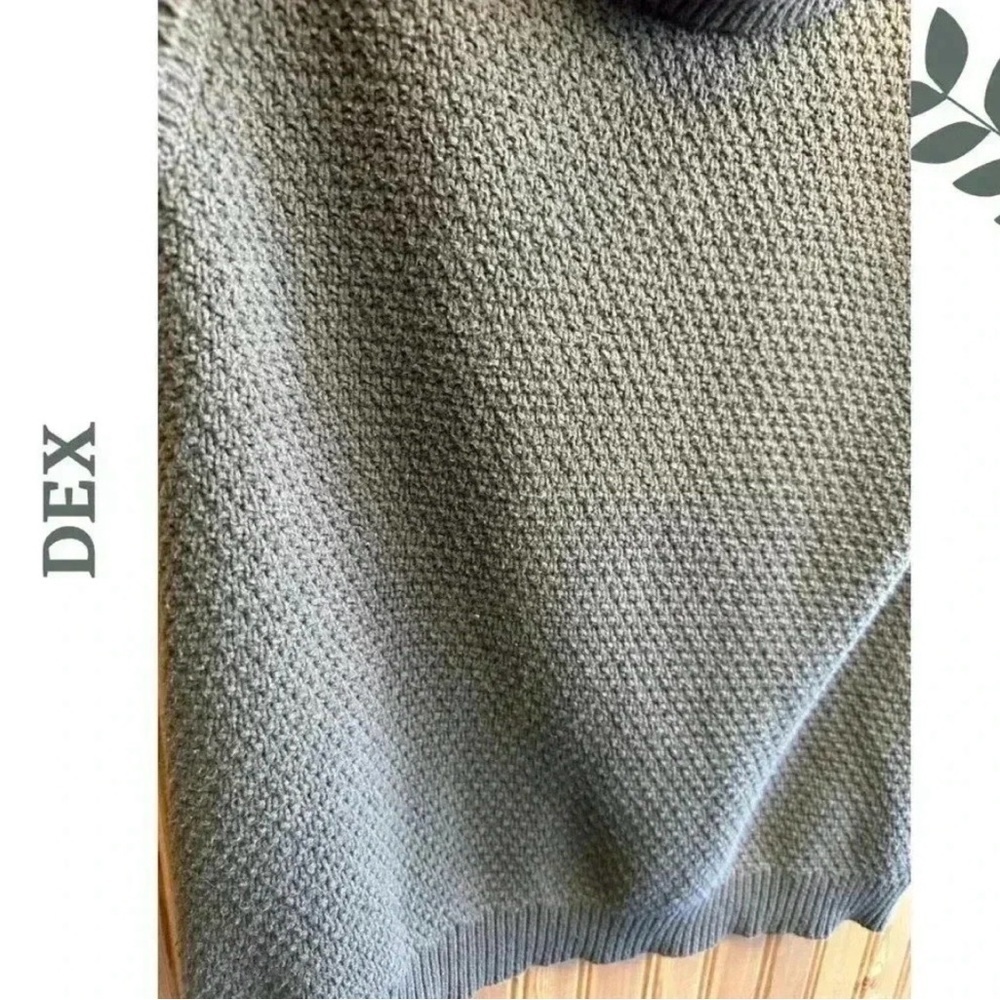 DEX Cowl Neck Sleeveless Sweater Knit Olive Medium - Picture 6 of 7